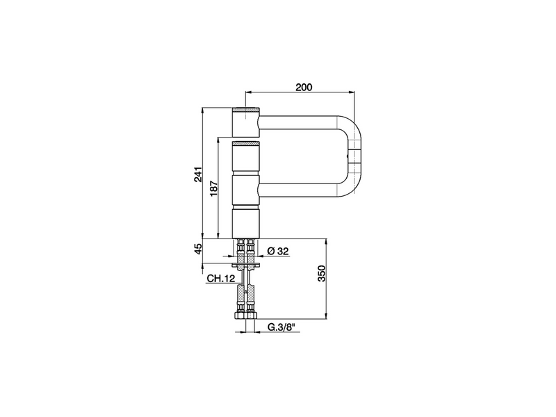 CISAL LC00053021 Cucina Series  Sink Mixer Chrome